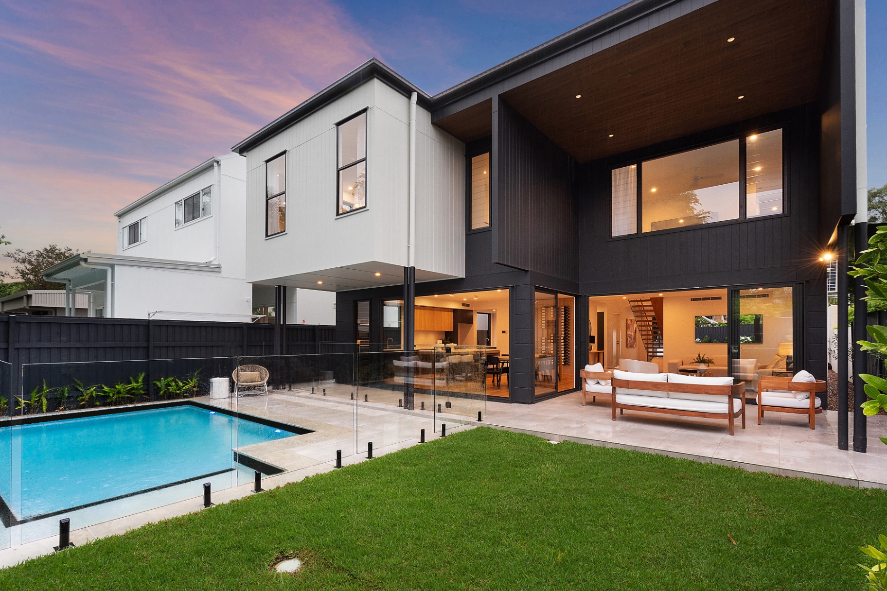 35a Botticelli — rear elevation with pool and outdoor room
